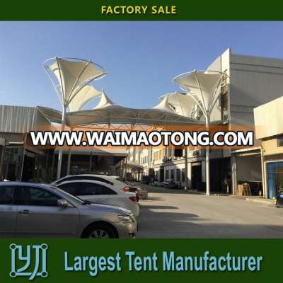 PTFE Tensile Fabric architecture with permanent membrane structure for stand roofing