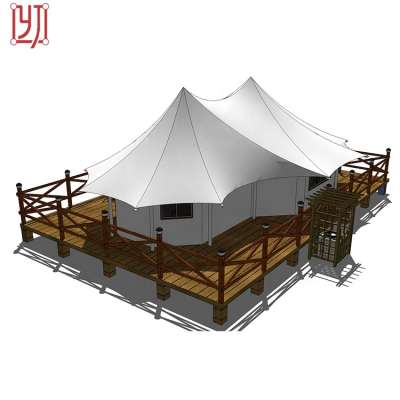 Waterproof leisure resort room hotel glamping tent assembled luxury hotel tent